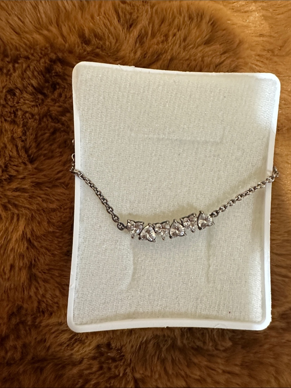 Pandora Silver Bracelet with Clear Stones